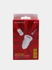 Белый автомобильное зарядное устройство USB 2,4A BOROFONE BZ18,BZ18A PD20W Quick Charge 3.0