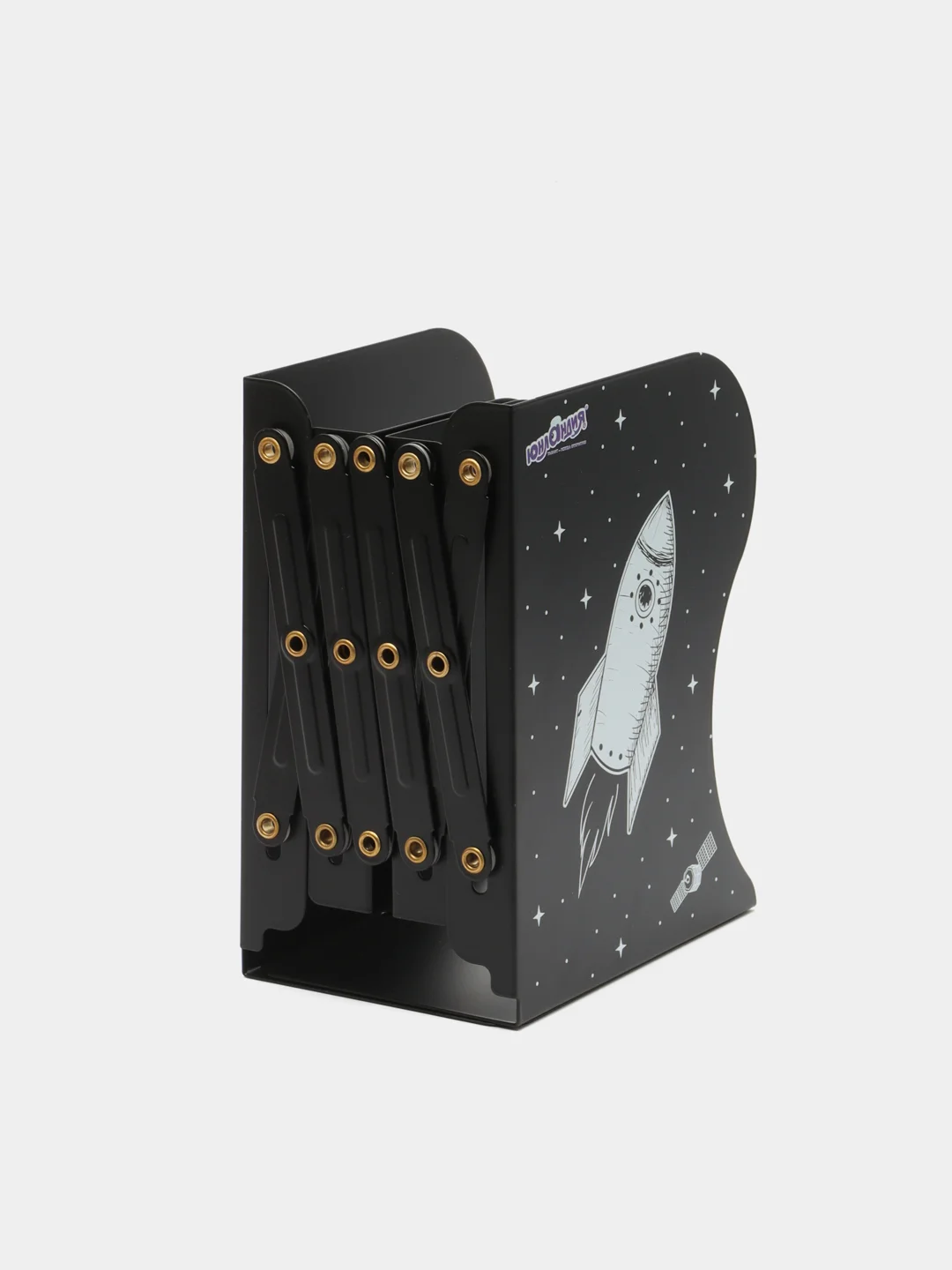 Подставка-держатель для книг и учебников Юнландия "Space", раздвижная, металлическая