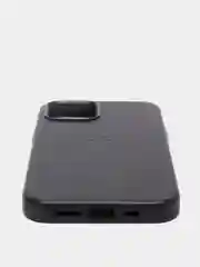 Черный leather case iPhone 11/12/13/14/15 Mini/Pro/Pro Max MagSafe, с анимацией