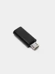 Черный адаптер переходник lightning на micro usb лайтинг на микро усб юсб