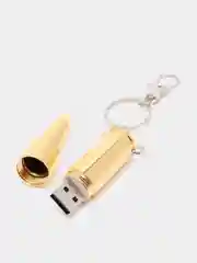 Золотой патрон-флешка USB 4, 8, 16, 32 гб/ подарочная пуля в реальный размер