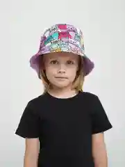 Лавандовый панама детская/Двусторонняя панамка/Панама унисекс/Панама для мальчиков и девочек