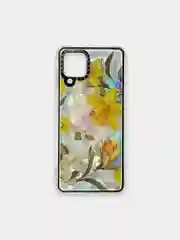 Желтый чехол Samsung Galaxy M32, Самсунг Галакси М32 твердый прозрачный с рисунком