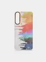 Индиго чехол Samsung Galaxy S22, Самсунг Галакси С22 твердый прозрачный с рисунком
