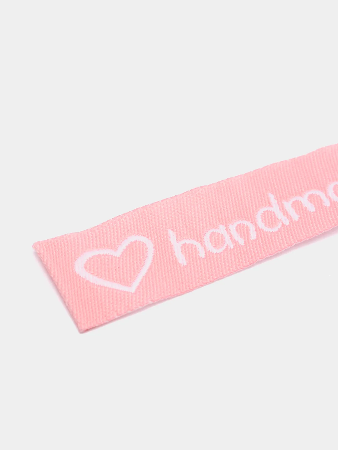 Розовый набор нашивок "Hand Made", ручная работа, 5 штук в упаковке
