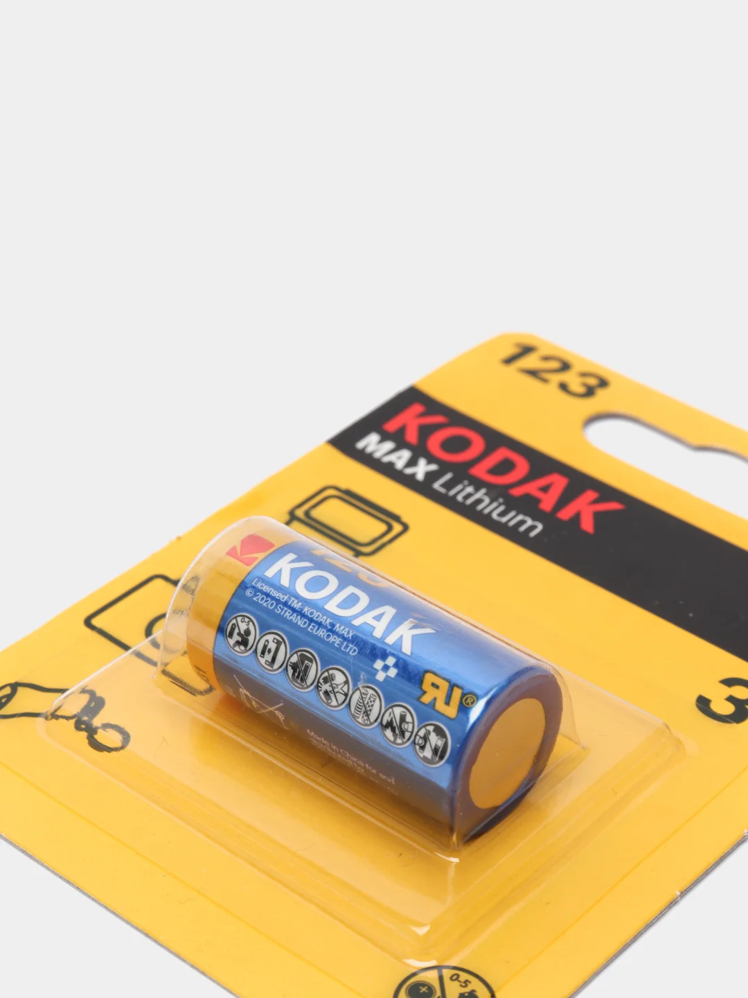 Батарейки Kodak CR123 (123, CR123A), литиевые 3V