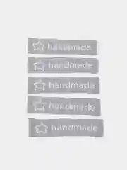 Серый набор нашивок "Hand Made", ручная работа, 5 штук в упаковке
