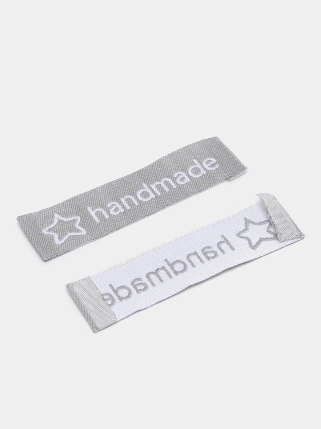 Серый набор нашивок "Hand Made", ручная работа, 5 штук в упаковке