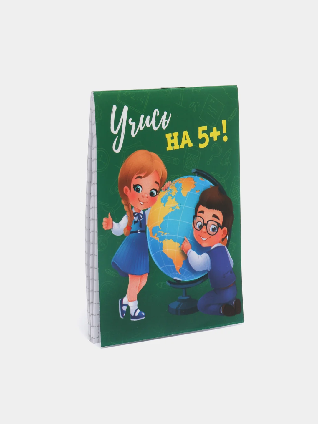 Зеленый мини-блокнот, сувенир на первое сентября, А 7, 16 л
