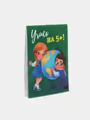 Зеленый мини-блокнот, сувенир на первое сентября, А 7, 16 л