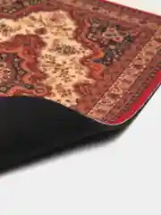 Бордовый восточный игровой коврик для компьютерной мыши КАРТОФАН с бахромой и рисунком текстильный