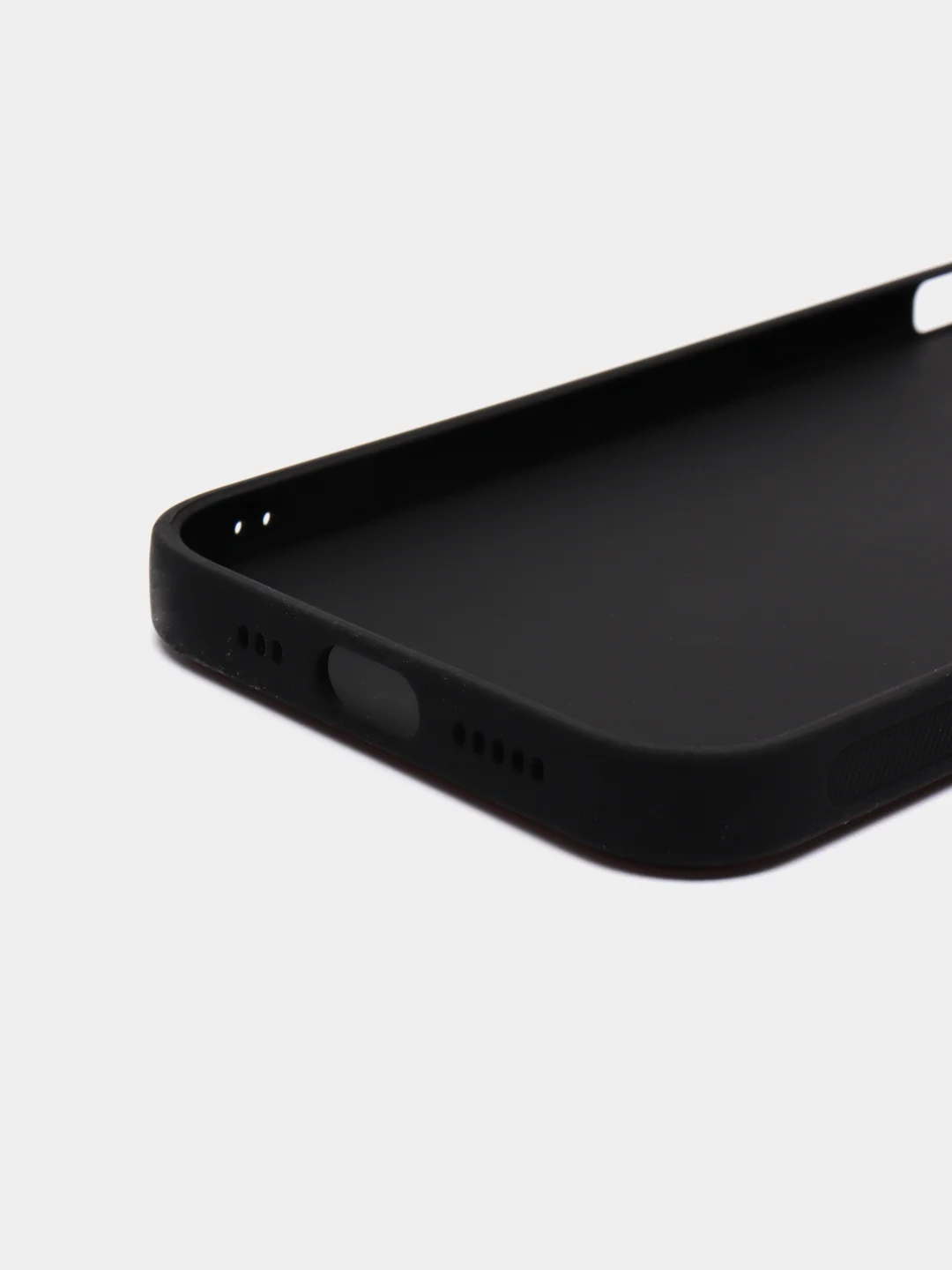 Черный чехол с золотой окантовкой на iPhone 13, 13 Pro, 13 Pro Max, 12, 12 Pro кожаный
