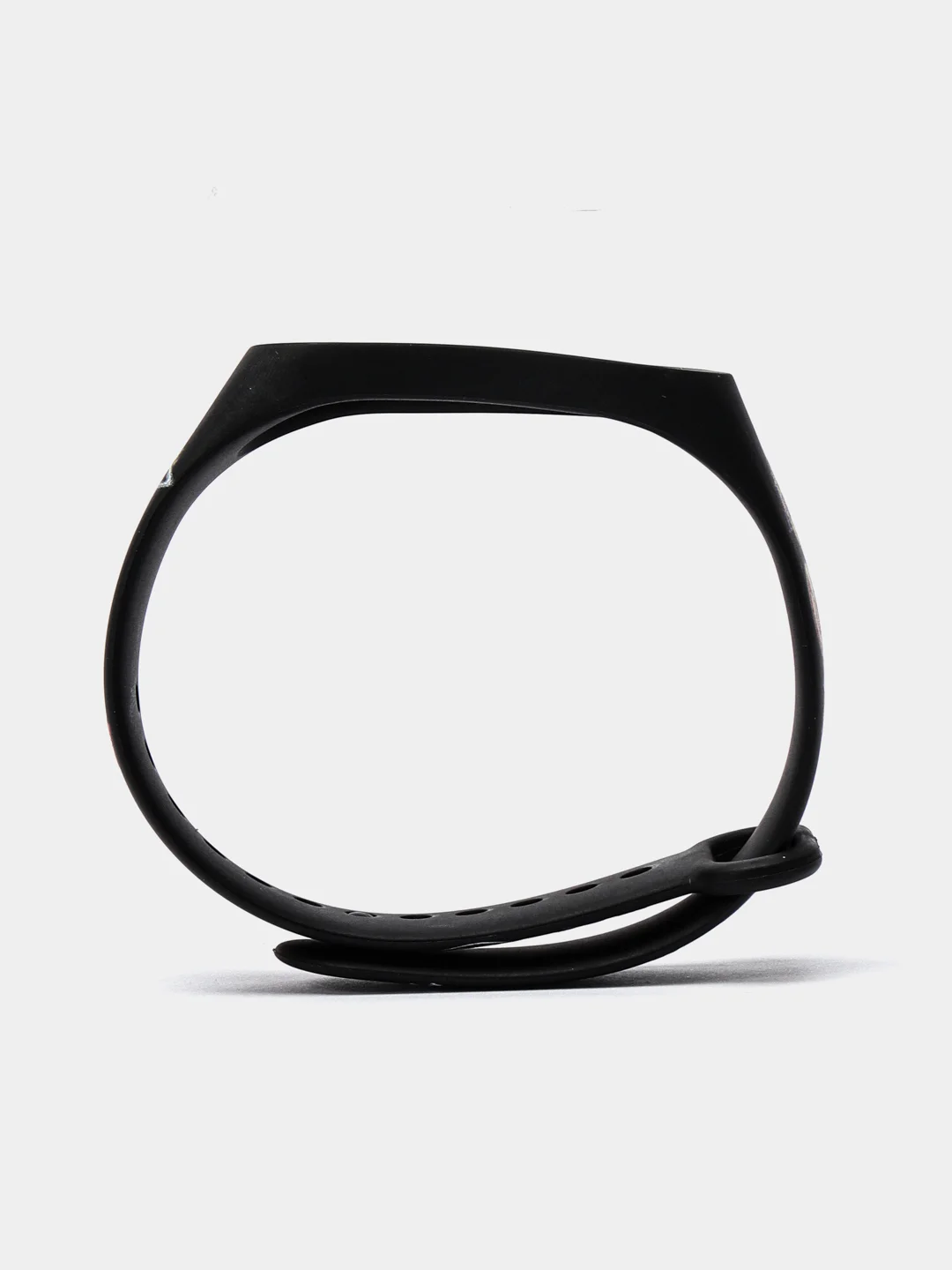 Черный силиконовый ремешок с принтом для Xiaomi Mi Band 7 / 3 / 4 / 5 / 6