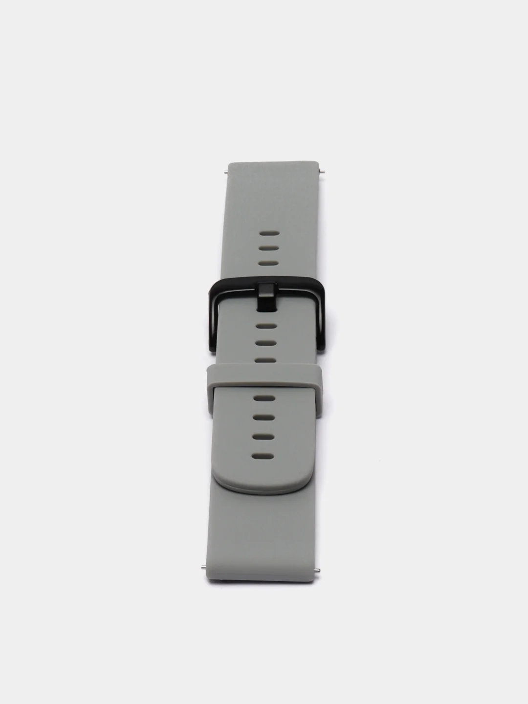 Серый силиконовый ремешок для Xiaomi Amazfit Bip/ Samsung/Huawei, 20 мм, с кнопкой Универсальный