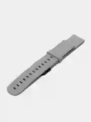 Серый силиконовый ремешок для Xiaomi Amazfit Bip/ Samsung/Huawei, 20 мм, с кнопкой Универсальный