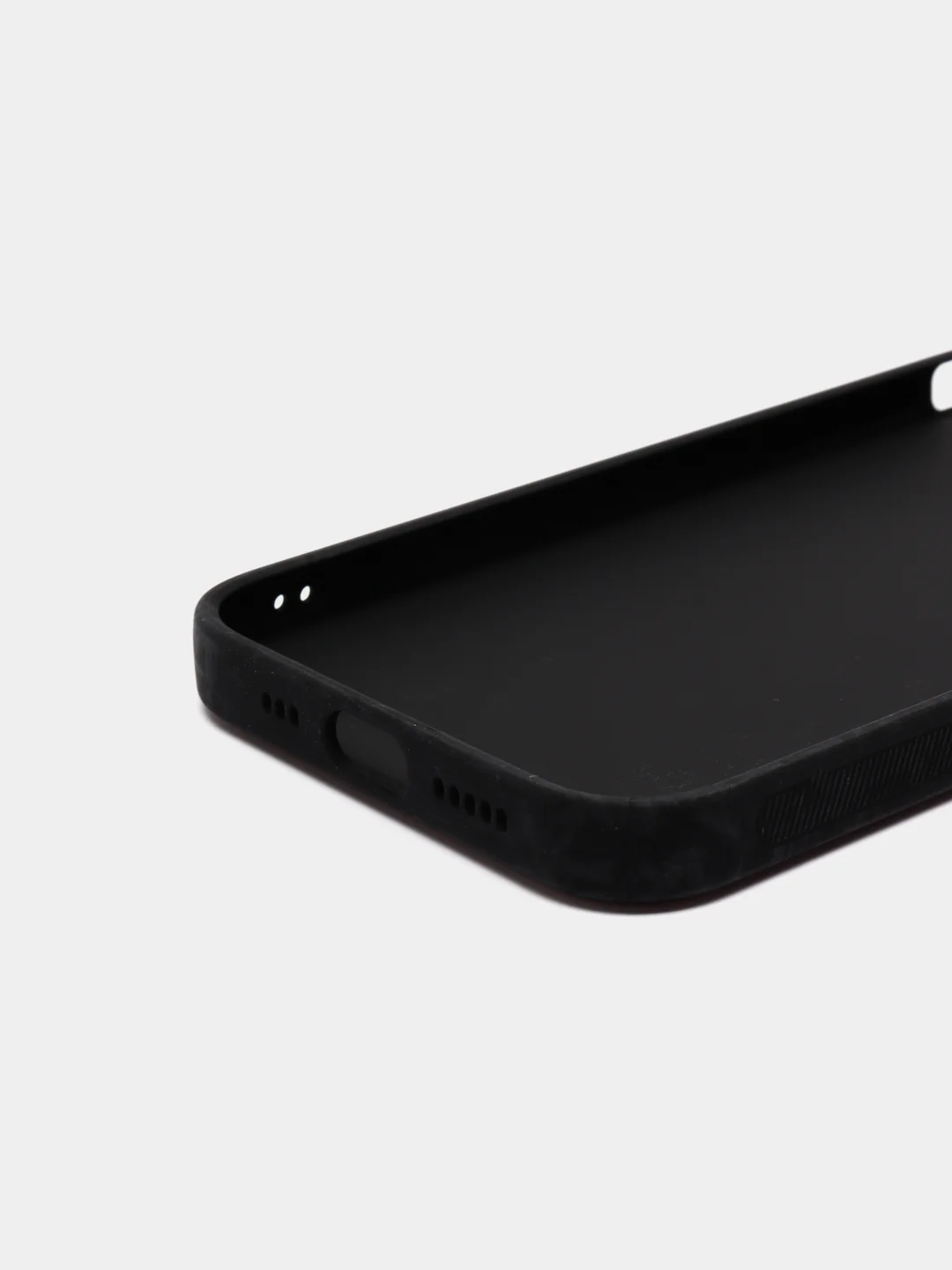 Черный чехол с золотой окантовкой на iPhone 13, 13 Pro, 13 Pro Max, 12, 12 Pro кожаный