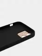 Черный чехол с золотой окантовкой на iPhone 13, 13 Pro, 13 Pro Max, 12, 12 Pro кожаный