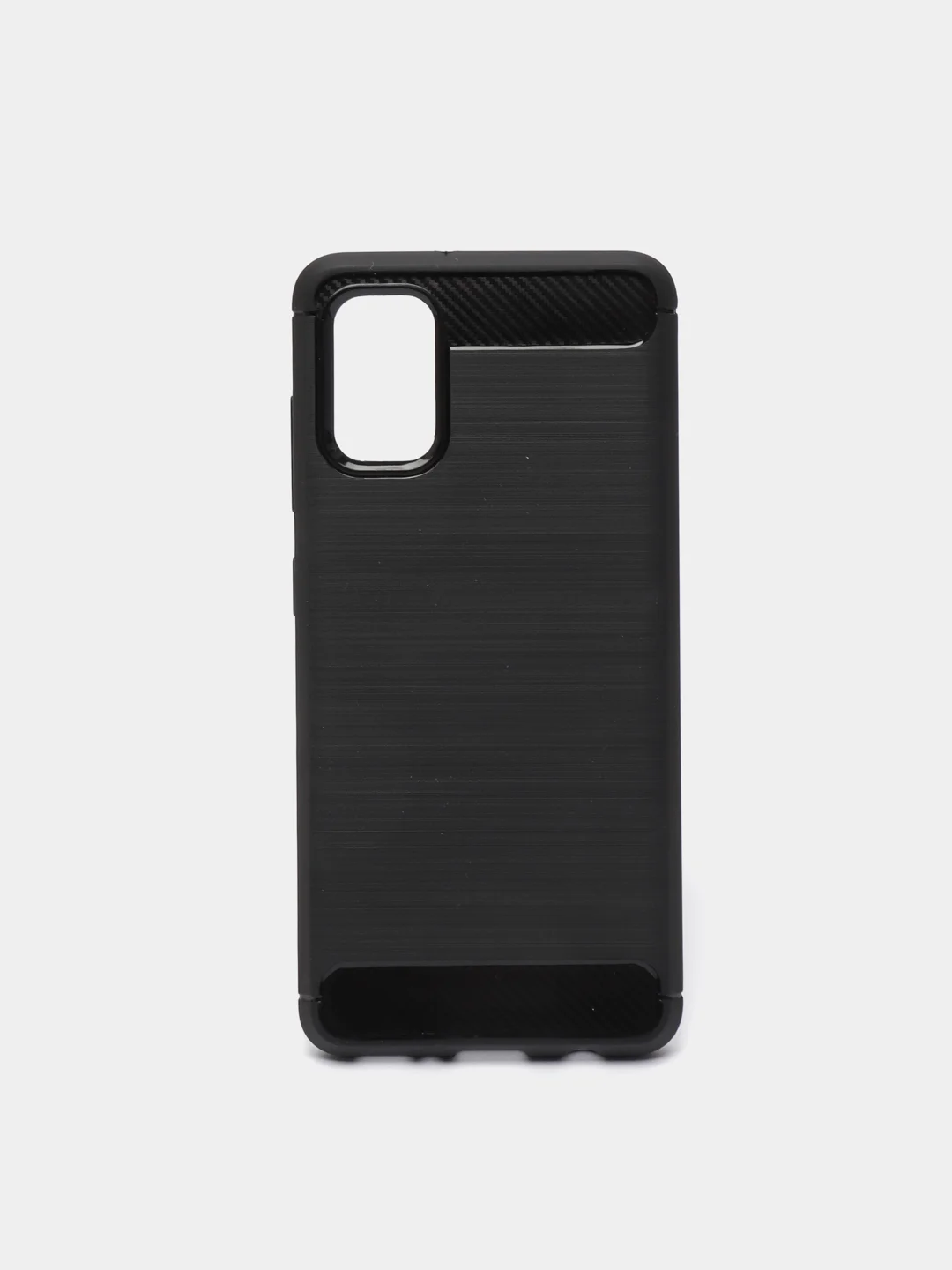 Черный чехол Samsung A41 со вставками под карбон