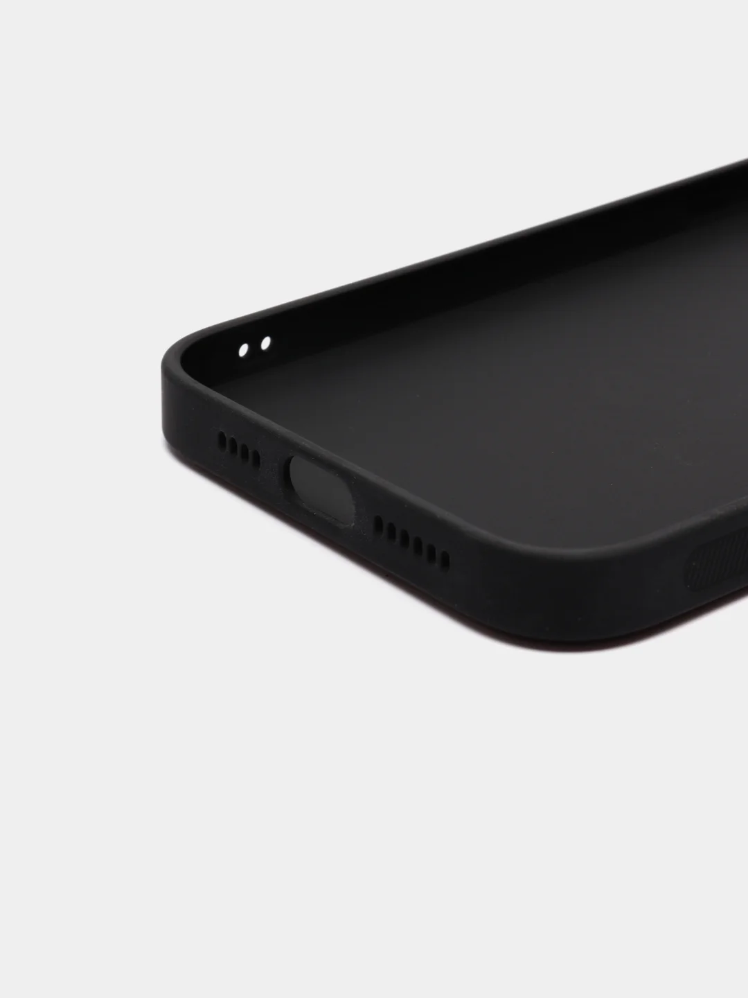 Черный чехол с золотой окантовкой на iPhone 13, 13 Pro, 13 Pro Max, 12, 12 Pro кожаный