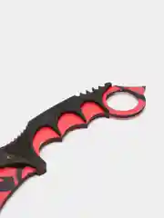 Красный нож деревянный лак керамбит "Буйство", по мотивам Кс Го (Cs Go)