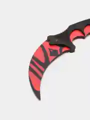 Красный нож деревянный лак керамбит "Буйство", по мотивам Кс Го (Cs Go)