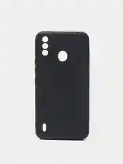 Черный силиконовый чехол BROSCORP для Itel A48, с матовым покрытием и защитой вокруг модуля камер