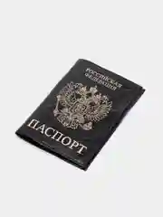 Черный обложка для паспорта