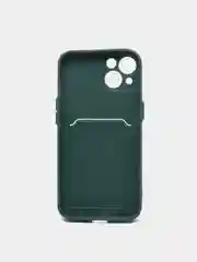 Зеленый чехол для iPhone 11, 12, 13, Pro, Max, 7, 8, Plus, с карманом для карт, защита камеры