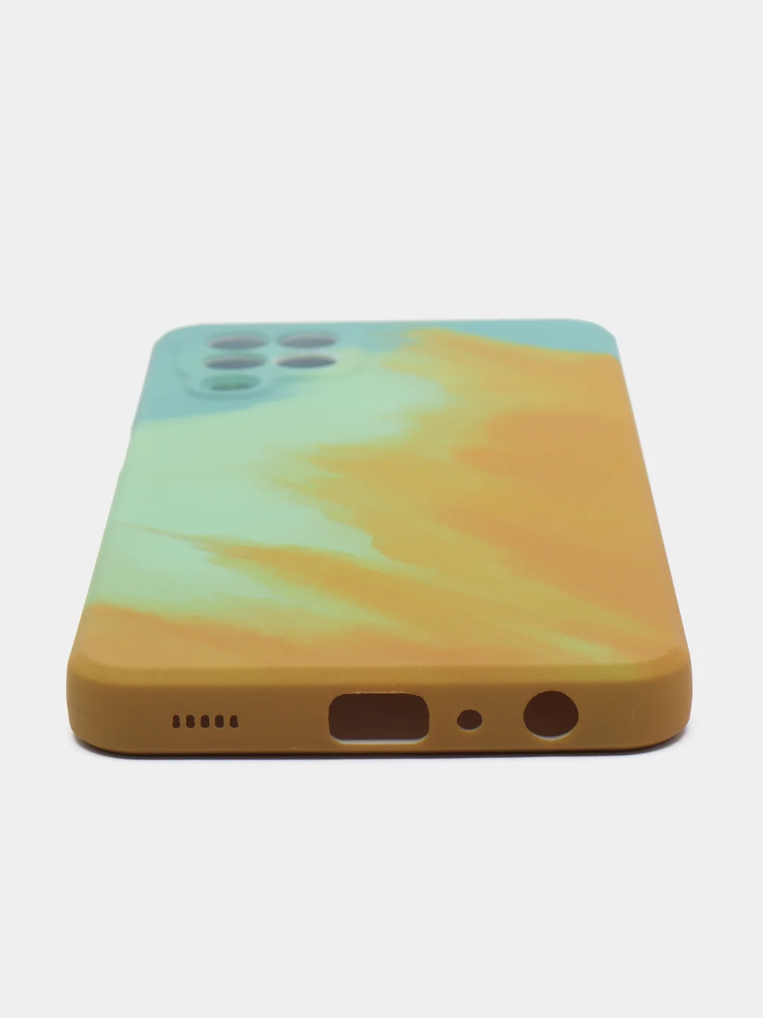 Хаки чехол Samsung Galaxy A22 / Galaxy M22 / Galaxy M32 силиконовый с мягким подкладом