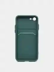Зеленый чехол для iPhone 11, 12, 13, Pro, Max, 7, 8, Plus, с карманом для карт, защита камеры