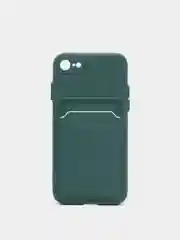 Зеленый чехол для iPhone 11, 12, 13, Pro, Max, 7, 8, Plus, с карманом для карт, защита камеры