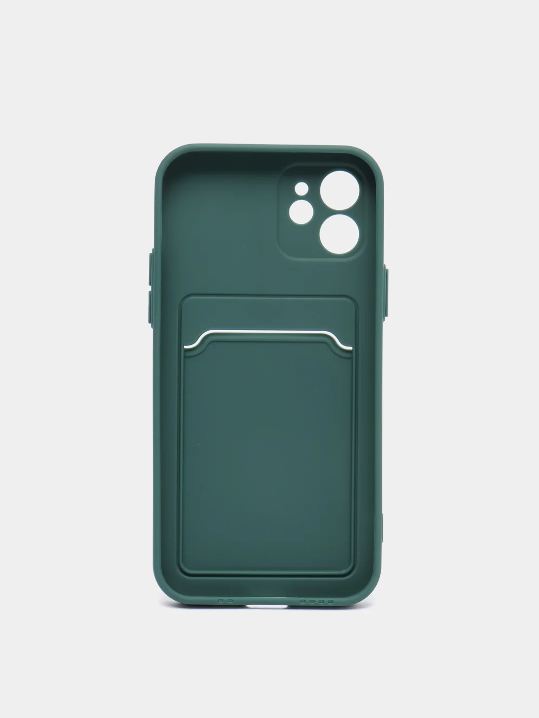 Зеленый чехол для iPhone 11, 12, 13, Pro, Max, 7, 8, Plus, с карманом для карт, защита камеры