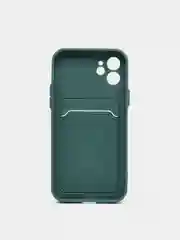 Зеленый чехол для iPhone 11, 12, 13, Pro, Max, 7, 8, Plus, с карманом для карт, защита камеры