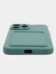 Зеленый чехол для iPhone 11, 12, 13, Pro, Max, 7, 8, Plus, с карманом для карт, защита камеры