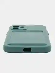 Зеленый чехол для iPhone 11, 12, 13, Pro, Max, 7, 8, Plus, с карманом для карт, защита камеры
