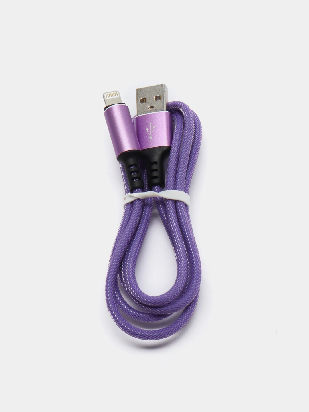 Пурпурный кабель зарядный Micro USB / Lightning / Type-C, 1,2 м, для Android и iPhone