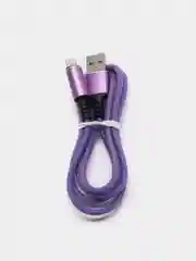 Пурпурный кабель зарядный Micro USB / Lightning / Type-C, 1,2 м, для Android и iPhone