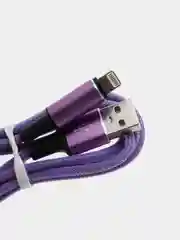 Пурпурный кабель зарядный Micro USB / Lightning / Type-C, 1,2 м, для Android и iPhone