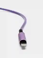 Пурпурный кабель зарядный Micro USB / Lightning / Type-C, 1,2 м, для Android и iPhone