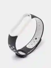 Белый ремешок для Xiaomi Mi Band 5 / 6 / 7 cиликоновый спортивный (Сяоми ми бенд))