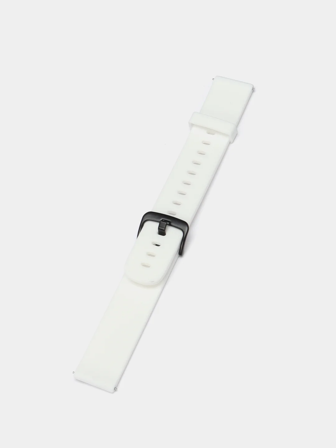 Белый силиконовый ремешок для Xiaomi Amazfit Bip/ Samsung/Huawei, 20 мм, с кнопкой Универсальный