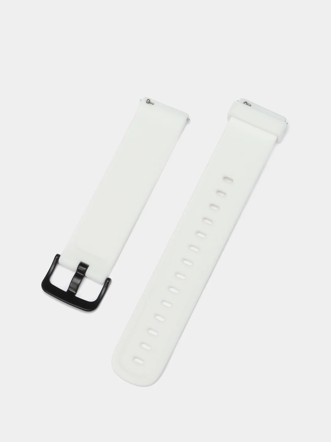 Белый силиконовый ремешок для Xiaomi Amazfit Bip/ Samsung/Huawei, 20 мм, с кнопкой Универсальный