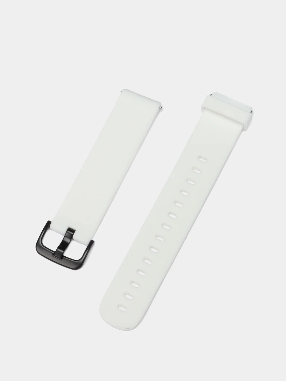 Белый силиконовый ремешок для Xiaomi Amazfit Bip/ Samsung/Huawei, 20 мм, с кнопкой Универсальный