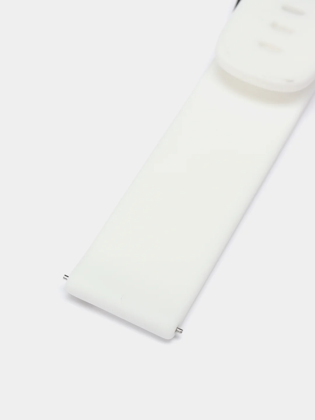 Белый силиконовый ремешок для Xiaomi Amazfit Bip/ Samsung/Huawei, 20 мм, с кнопкой Универсальный