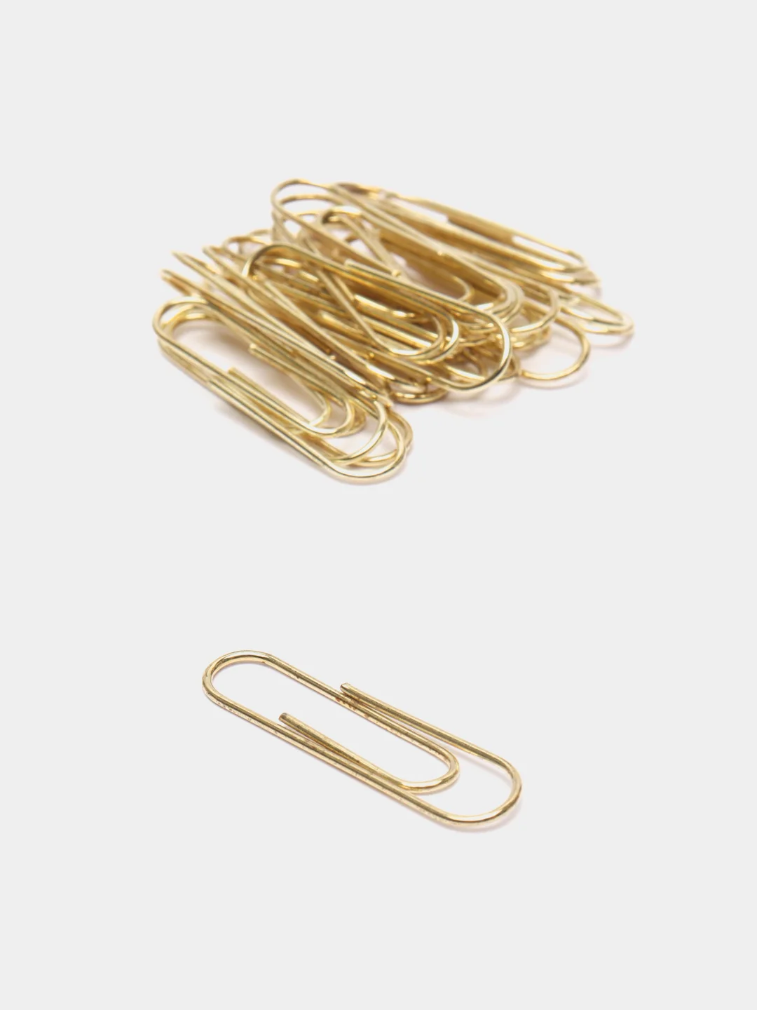 Скрепки BRAUBERG, 28 мм, золотистые, 100 штук