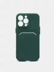 Зеленый чехол для iPhone 11, 12, 13, Pro, Max, 7, 8, Plus, с карманом для карт, защита камеры