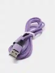 Пурпурный кабель зарядный Micro USB / Lightning / Type-C, 1,2 м, для Android и iPhone
