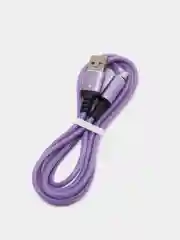 Пурпурный кабель зарядный Micro USB / Lightning / Type-C, 1,2 м, для Android и iPhone
