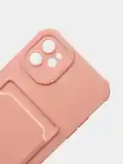 Пастельно-коралловый чехол для iPhone 11, 12, 13, с карманом для карт, противоударный