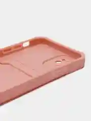 Пастельно-коралловый чехол для iPhone 11, 12, 13, с карманом для карт, противоударный